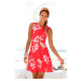 BEACH TIME Letné šaty  svetločervená / biela