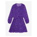 Moodo fialové šaty s drobným vzorem
