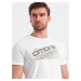 Ombre Men's cotton t-shirt with logo - white