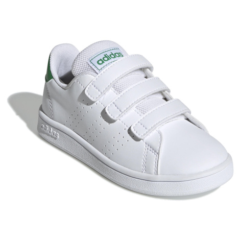 Detská tenisová obuv Neo Advantage Clean bielo-zelená Adidas