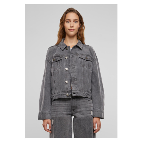 Women's oversized denim jacket from the 80s - gray washed Urban Classics