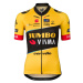 AGU Cyklistický dres s krátkym rukávom - JUMBO-VISMA 23 LADY - čierna/žltá