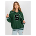 Women's hoodie with patch - green