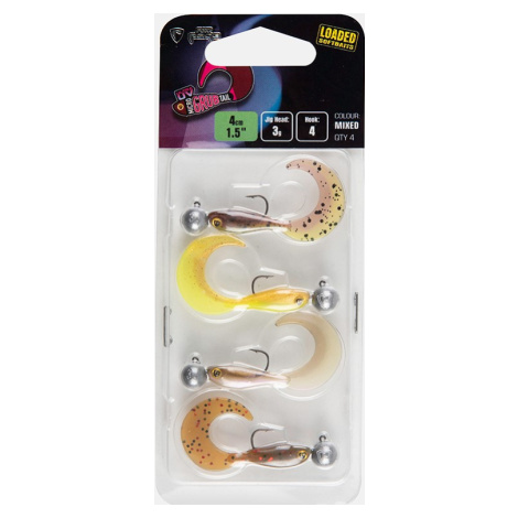 Fox rage gumová nástraha ultra uv micro grub tail mixed colour loaded lure pack 4 cm 4 ks