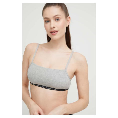 Podprsenka Calvin Klein Underwear 2-pak šedá farba, vzorovaný