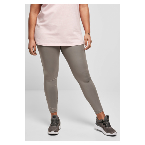 Women's asphalt leggings made of synthetic leather Urban Classics