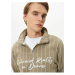 Koton Half Zipper Sweatshirt Slogan Printed Stand Collar