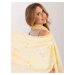 Light yellow women's scarf with embroidery