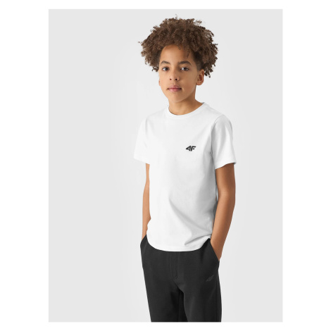 Boys' Plain T-Shirt 4F - White