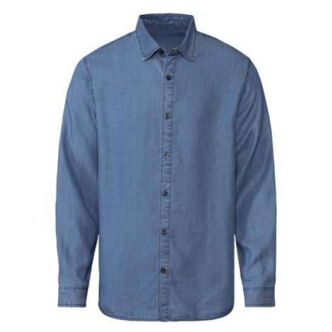 LIVERGY® Pánska košeľa s dlhým rukávom (modrá)