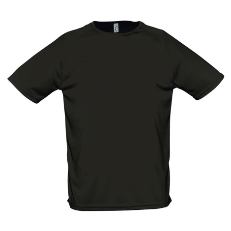 SOĽS Sporty Pánske tričko s krátkym rukávom SL11939 Čierna