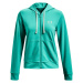 Women's Under Armour Rival Terry FZ Hoodie-GRN