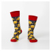 Dark Blue Yellow Men's Cheese Socks