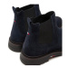 Tommy Hilfiger Členková obuv s elastickým prvkom Light Hilfiger Suede Chelsea FM0FM05104 Tmavomo