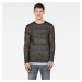 G-STAR Sveter - Mongram r knit l\s čierno-biely