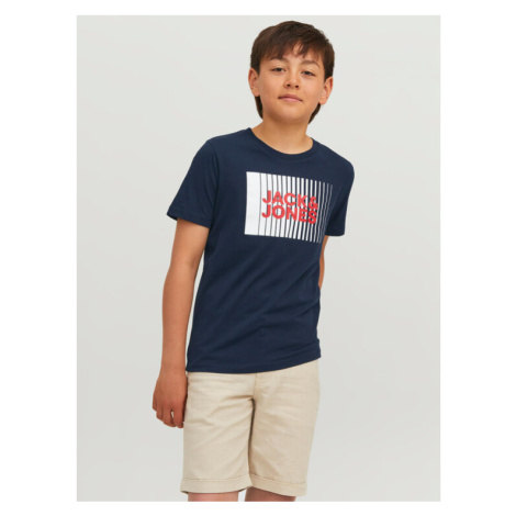 Jack&Jones Junior Tričko 12237411 Tmavomodrá Regular Fit