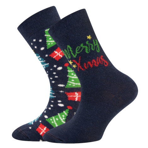 EWERS Ponožky  tmavomodrá / zelená / červená / biela