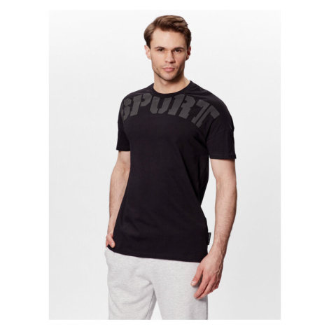 Plein Sport Tričko SACC MTK6031 SJY001N Čierna Regular Fit