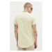 Bavlnené tričko Hollister Co. žltá farba, jednofarebné