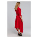 Červené asymetrické šaty K086