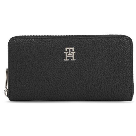 Tommy Hilfiger Veľká dámska peňaženka Th Emblem Large Za AW0AW15181 Čierna