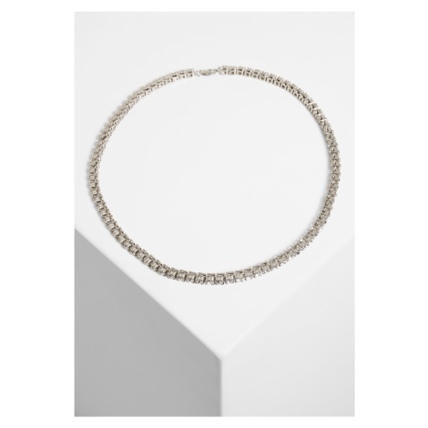 Necklace with rhinestones - silver color Urban Classics