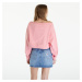 Mikina Tommy Jeans Cropped Off Shoulder Sweatshirt Pink