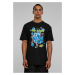 Psychadelic oversize t-shirt in black color