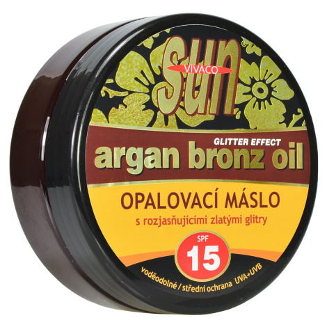 VIVACO SUN ARGAN BRONZE opaľovacie maslo SPF15 glitter