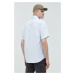 Košeľa Abercrombie & Fitch pánska, biela farba, voľný strih, s golierom button-down