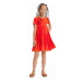 Dievčenské šaty Desigual oranžová farba, midi, áčkový strih