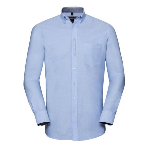 Blue Men's Long Sleeve Shirt Russell
