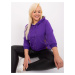 Dark purple women's plus size sweatshirt with cuffs