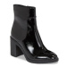 Calvin Klein Jeans Členková obuv Mid Block Heel Boot Naplak Wn YW0YW01258 Čierna