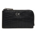 Calvin Klein Puzdro na kreditné karty Ck Daily Zip Cardholder_Croco K60K612191 Čierna