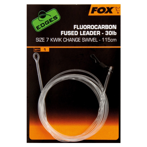 Fox náväzec fluorocarbon s obratlíkom fused leader 115 cm 30 lb-veľkosť 7