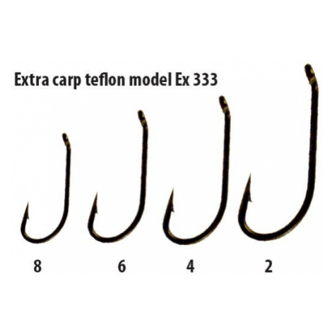 Extra carp háčiky teflon séria  ex 333   ( 10ks v balení)-veľkosť 4