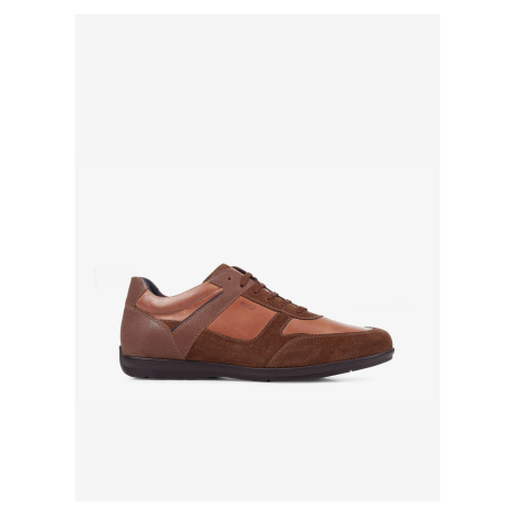Brown Men's Sneakers with Suede Details Geox - Men's