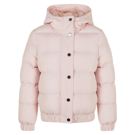 Girl's Hooded Puffer Jacket - Pink Urban Classics