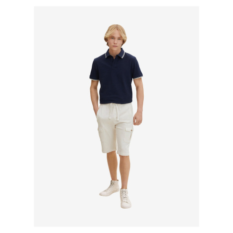 Cream Mens Sweatpants Shorts with Pockets Tom Tailor - Men