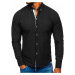 Čierna pánska elegantná košeľa s dlhými rukávmi Bolf 5796-1