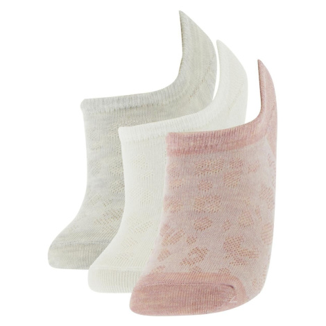 DEFACTO Women's Patterned 3-Piece Short Socks