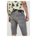 Rifľové krátke nohavice Tommy Jeans Ronnie pánske, šedá farba
