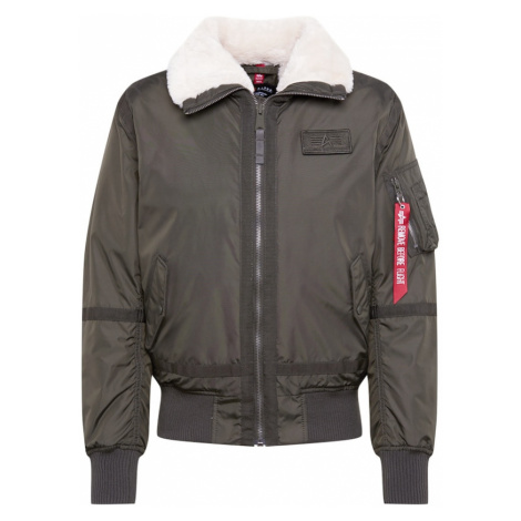 ALPHA INDUSTRIES Prechodná bunda  kaki / červená / biela ako vlna