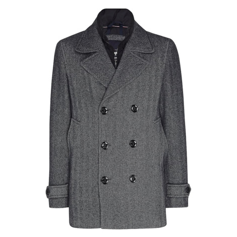 Tommy Hilfiger Kabát - PADDED PEACOAT sivý