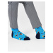Čierno-modré dámske ponožky so zimným motívom Happy Socks