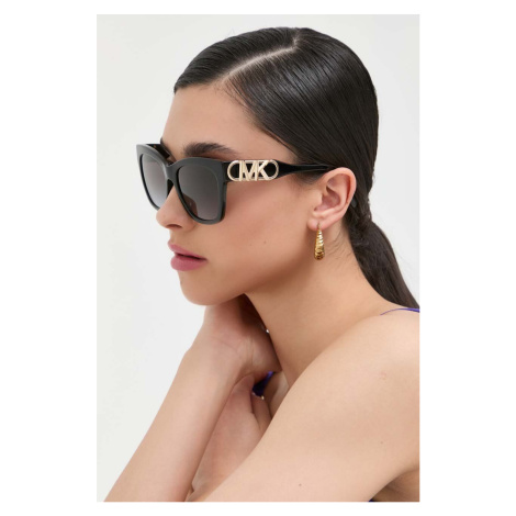 Slnečné okuliare Michael Kors EMPIRE SQUARE dámske, čierna farba, 0MK2182U