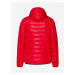 Červená pánska prešívaná zimná bunda s kapucňou SAM 73 Blaise