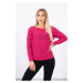 Openwork sweater fuchsia