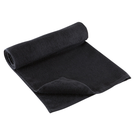 Bavlnený uterák na fitness malý čierny DOMYOS